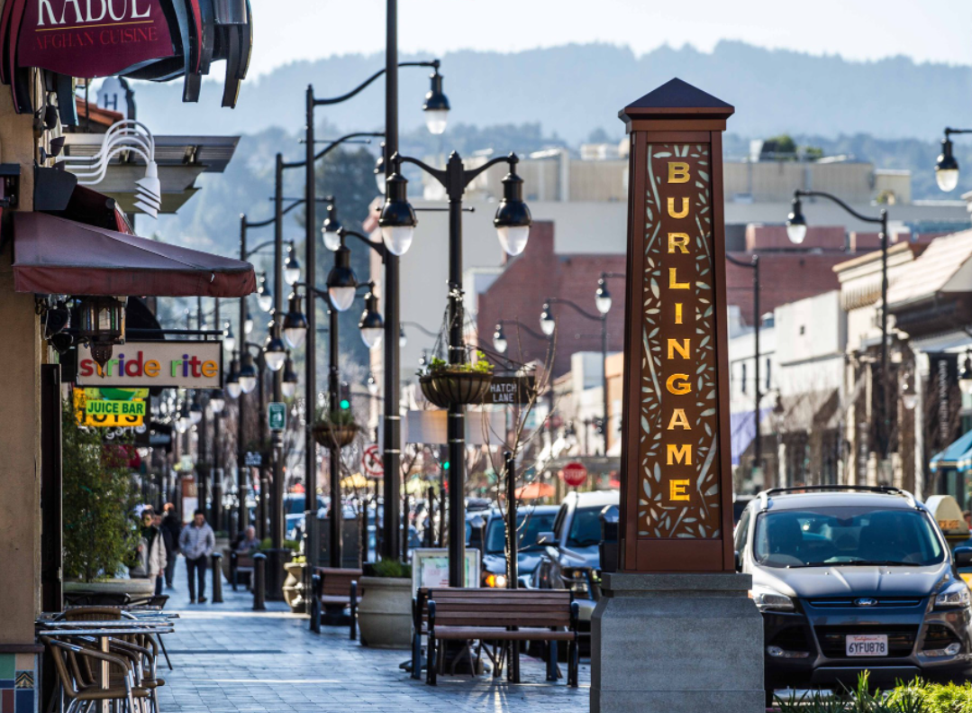 Burlingame is a small town with world class offerings. This is downtown Burlingame.  