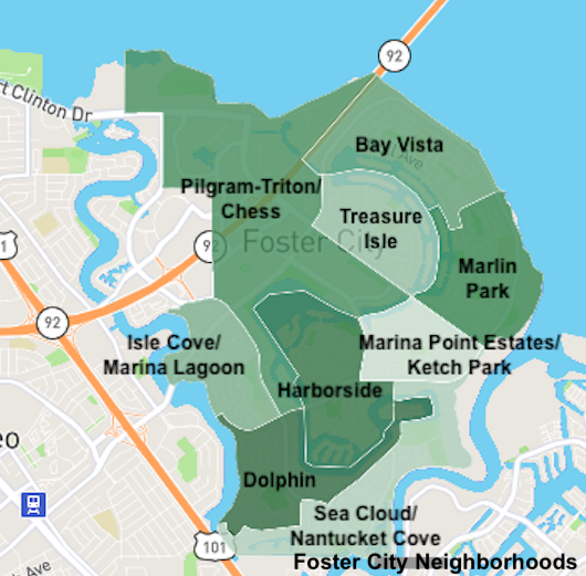 Foster City Neighborhood map