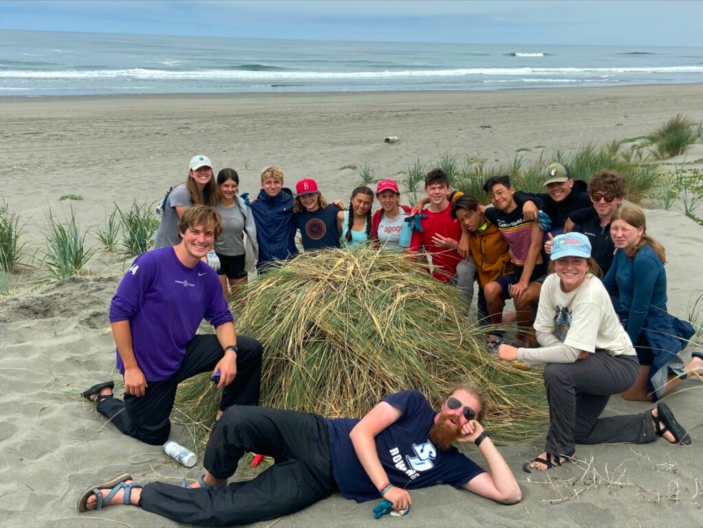 hanging out on the Oregon beach as the summer bike trek began in oregon