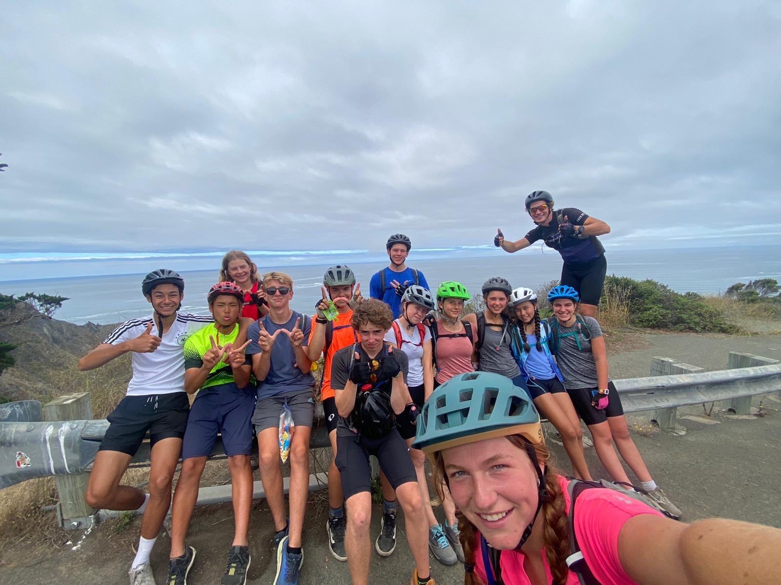 hanging out on the Oregon beach as the summer bike trek began in oregon