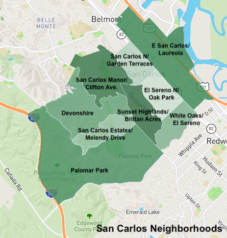 San Carlos Ca Neighborhoods