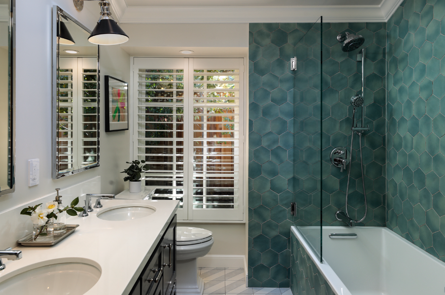 tile in a remodeled bathroom. bathroom remodel great return on investment