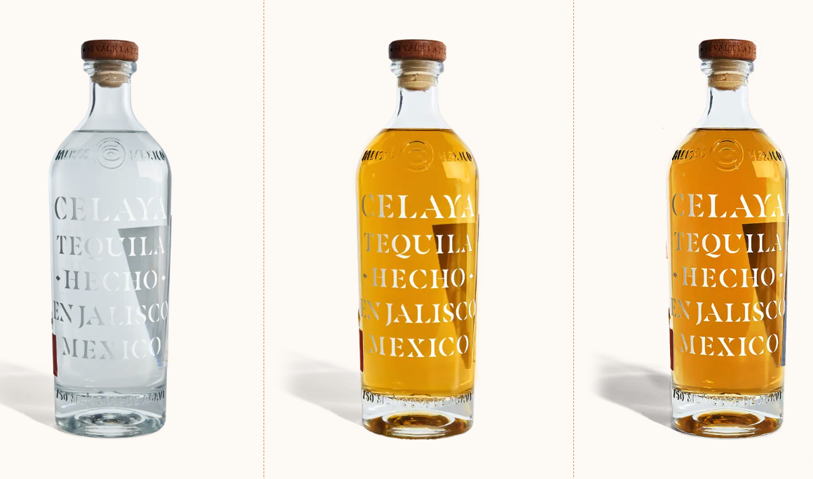 3 celaya-tequila bottles
