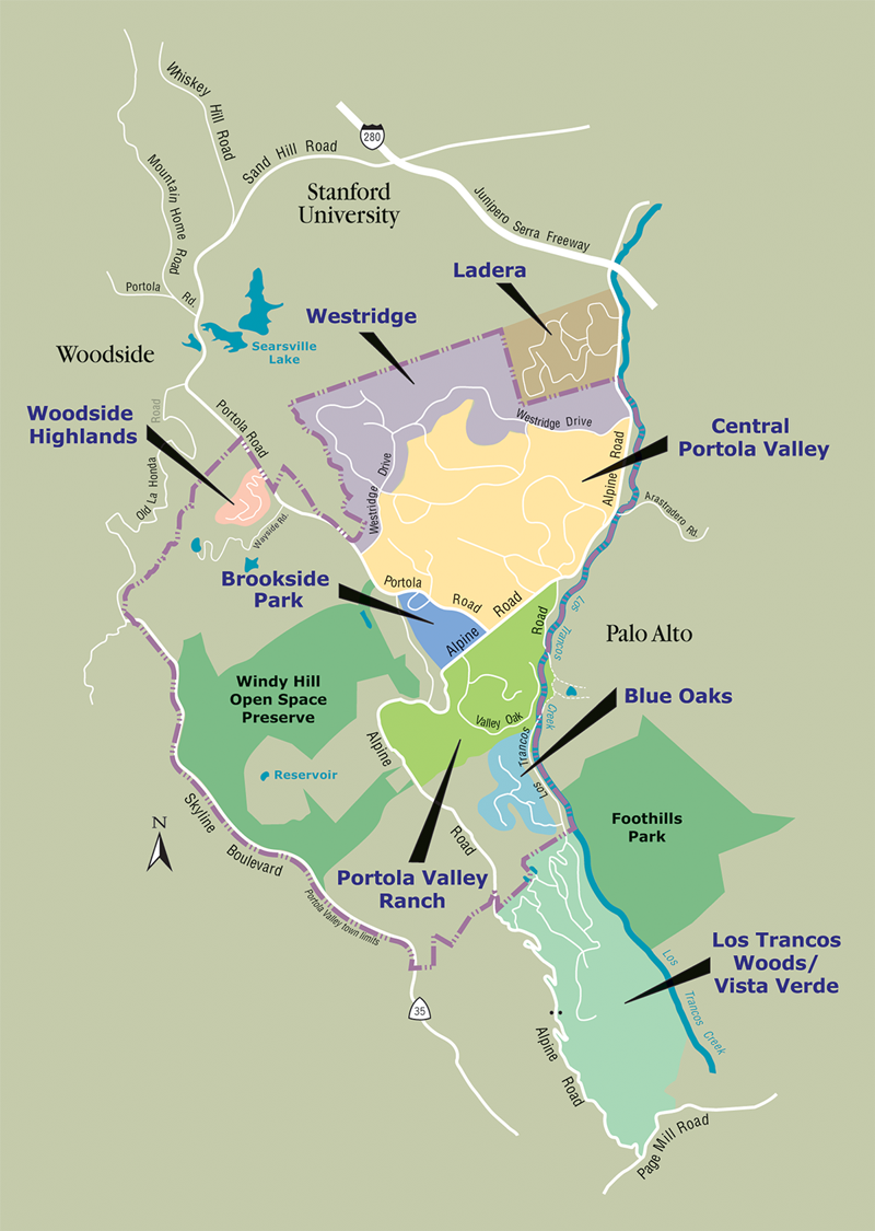 Portola Valley neighborhood map