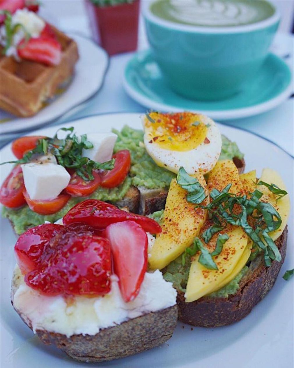 Brunch from Mints and Honey. San Carlos Coffee Shops.