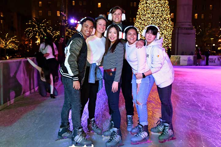 Christmas Ice Skating at Union Square in San Francisco Holiday activities Bay Area